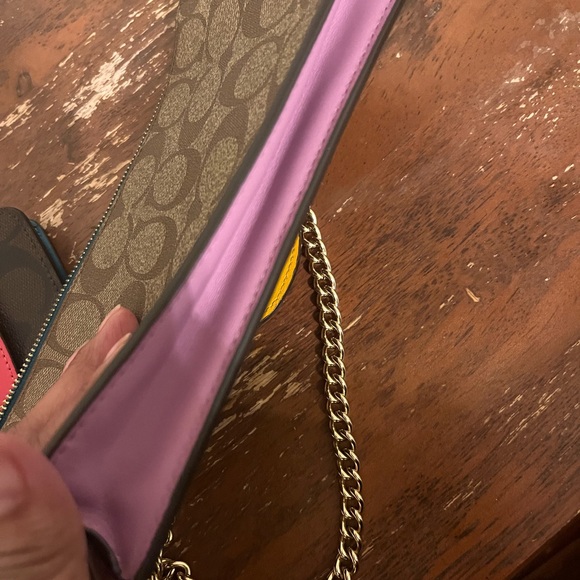 Coach ColorBlock Poppy Crossbody Bag with Detachable Cardholder Multicolor - Picture 5 of 11